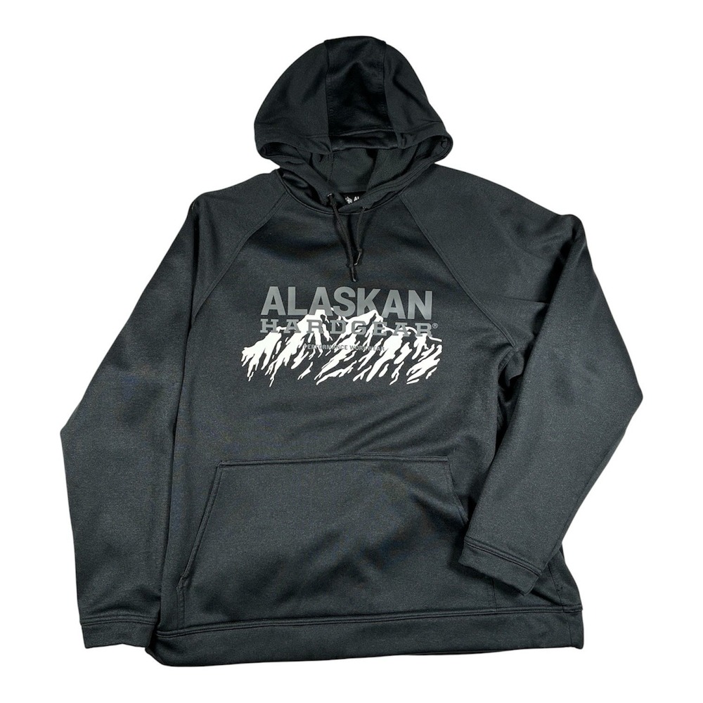 Alaskan Hardgear Duluth Trading Mens L Blue Lake Hoodie Pullover Black Excellent